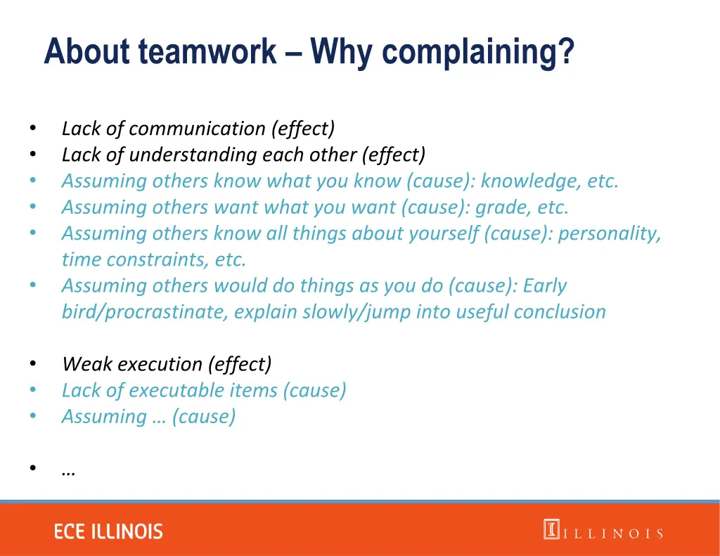 about teamwork why complaining