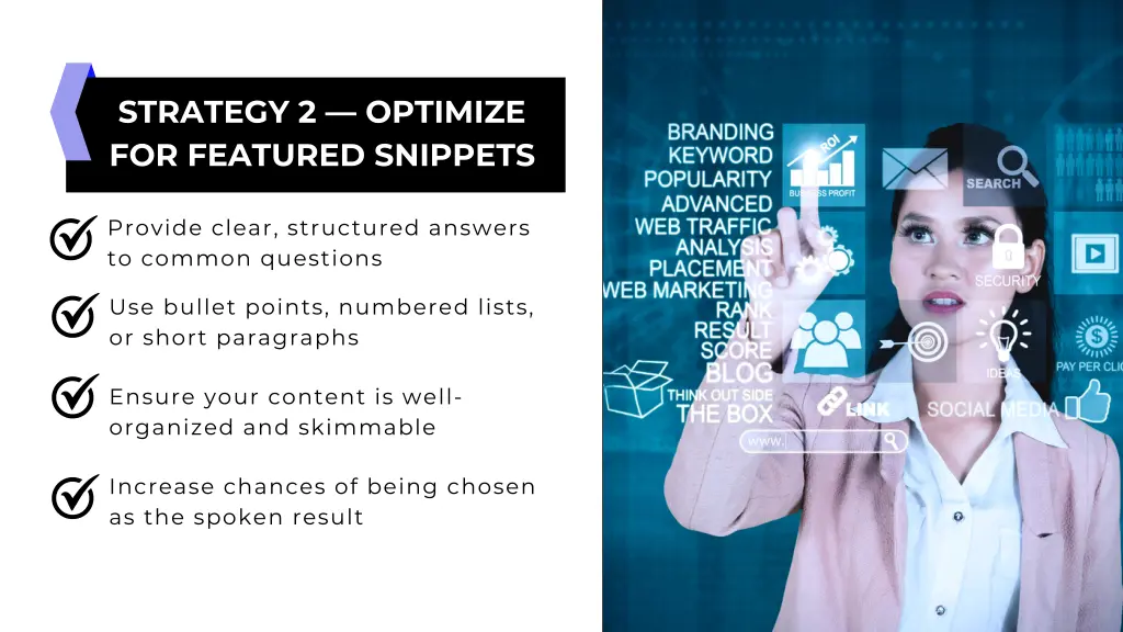 strategy 2 optimize for featured snippets
