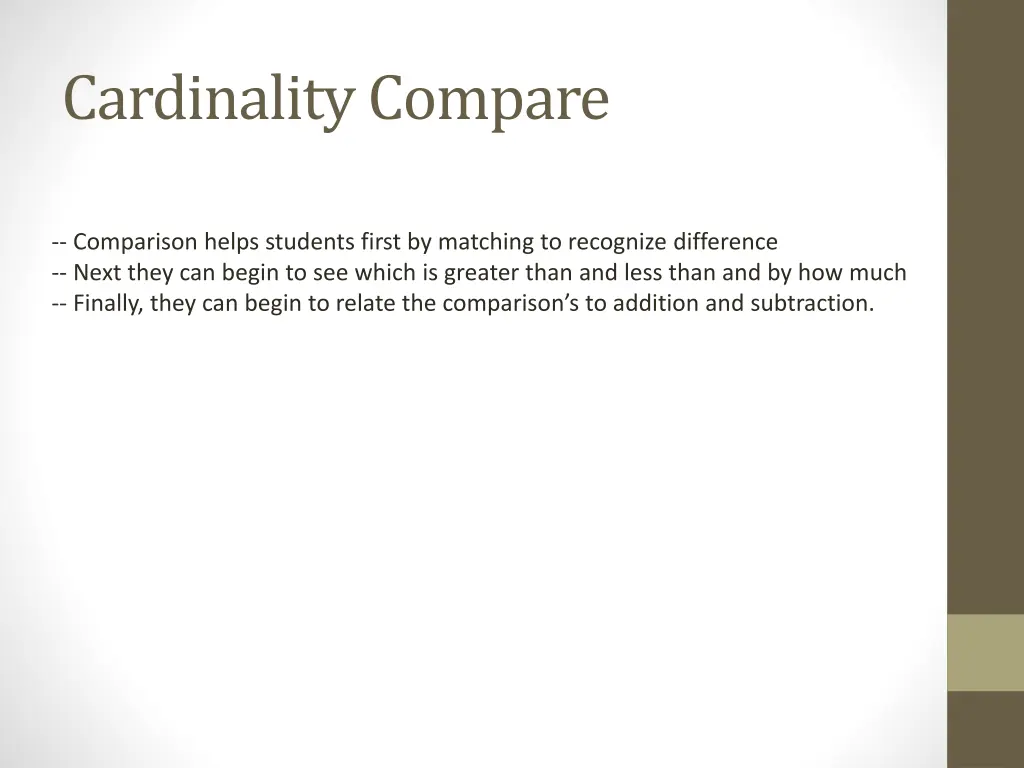 cardinality compare