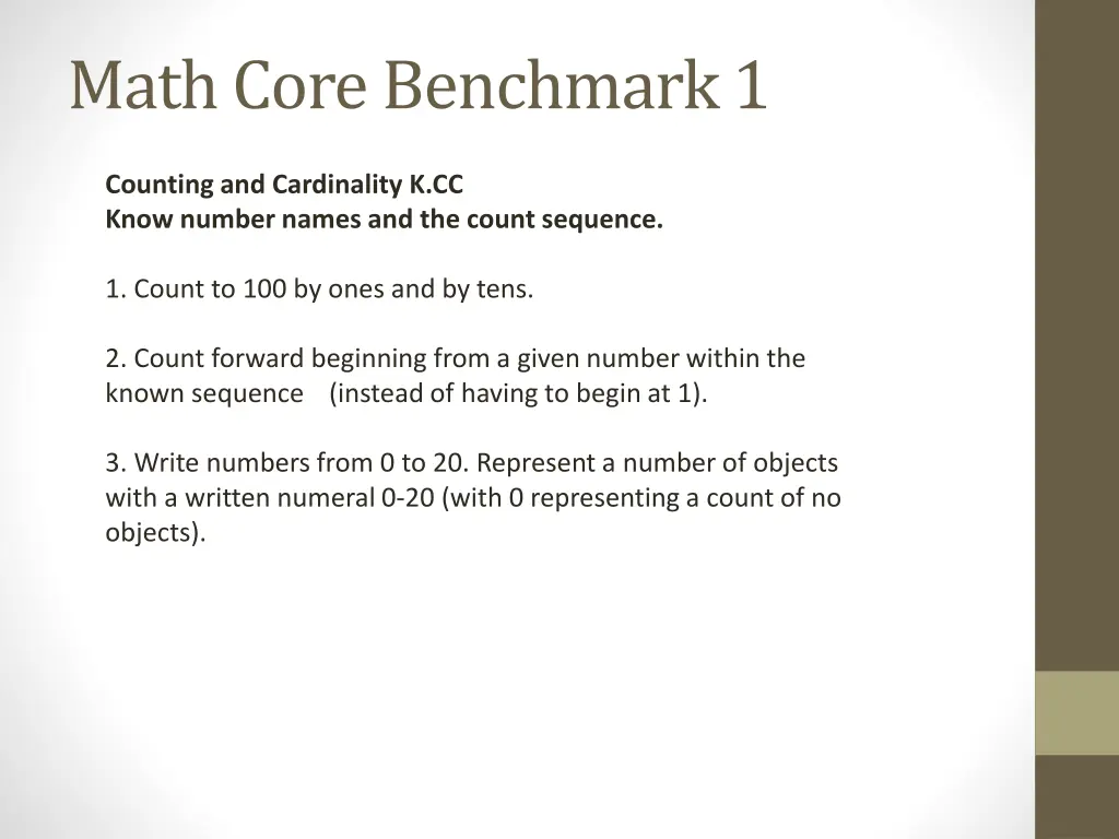 math core benchmark 1