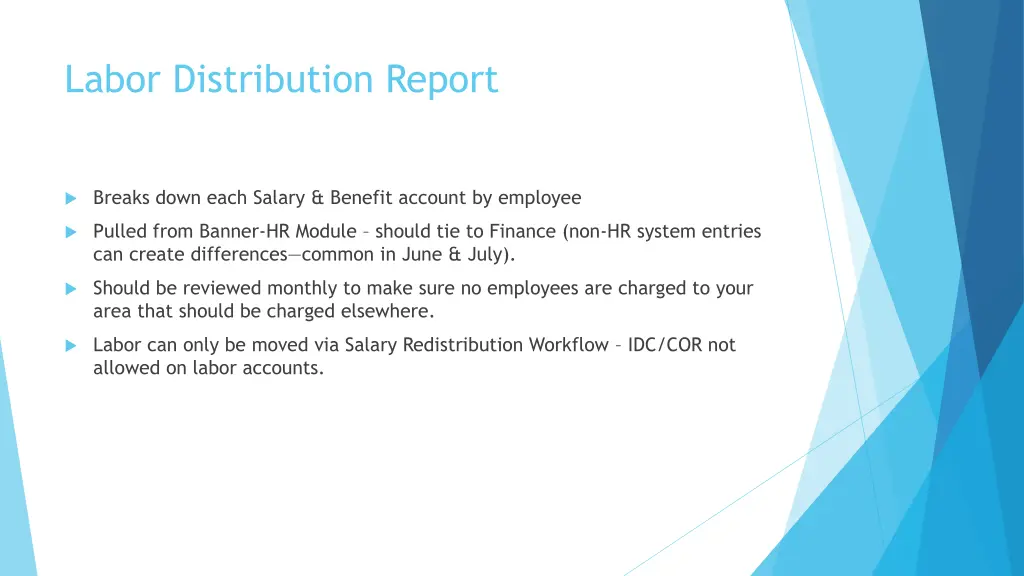 labor distribution report 1