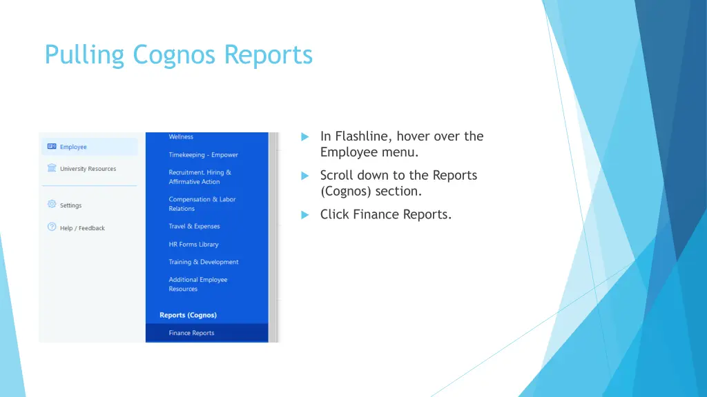 pulling cognos reports