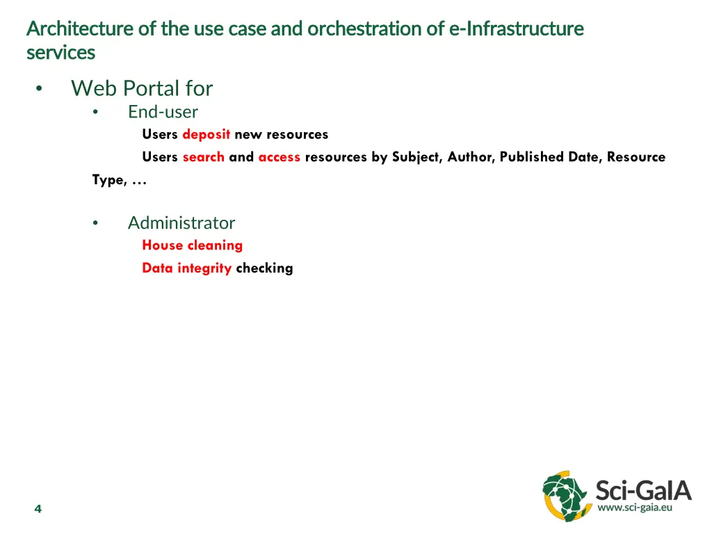 architecture of the use case and orchestration