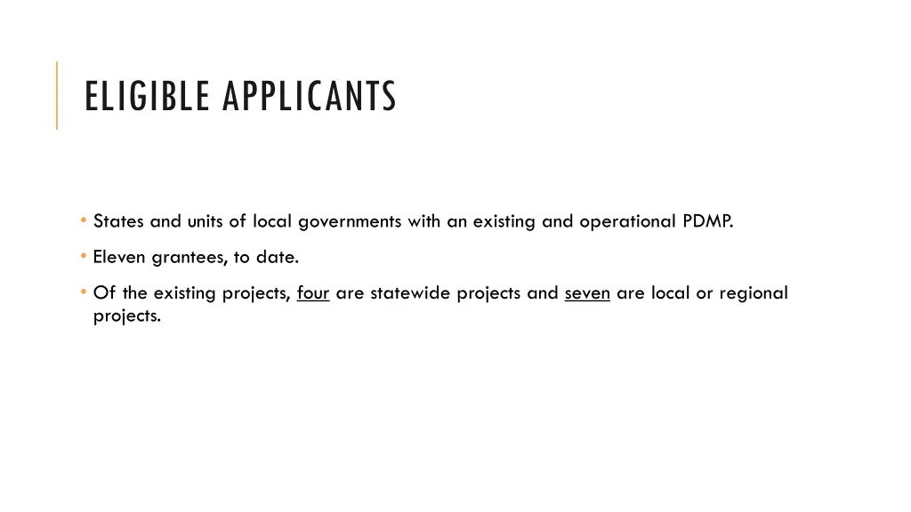 eligible applicants
