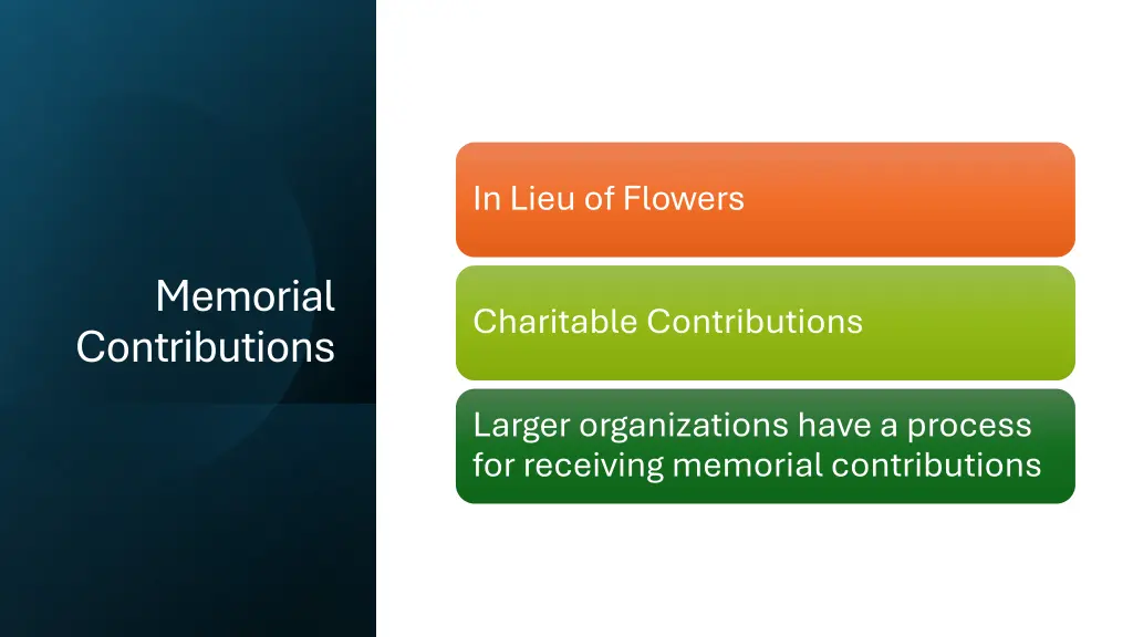 in lieu of flowers