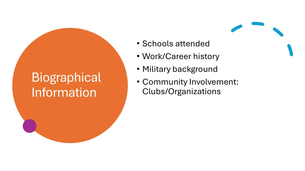 schools attended work career history military