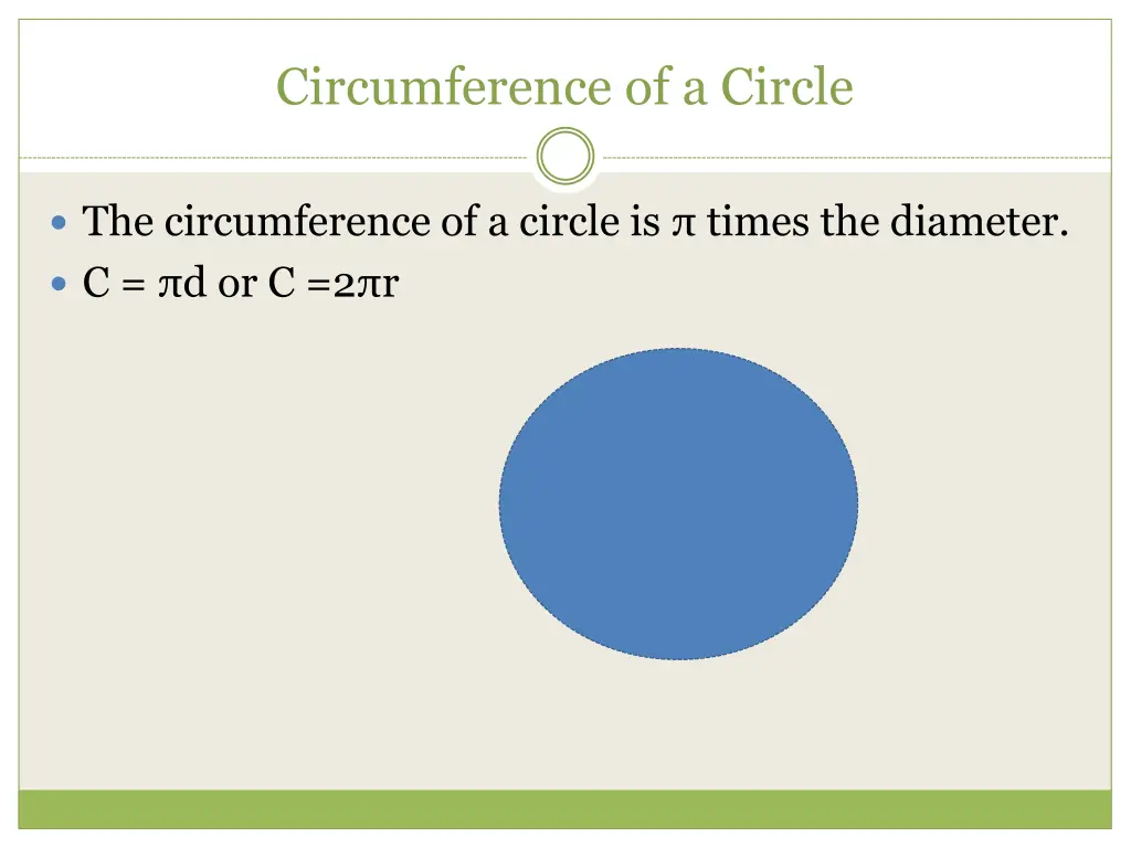 circumference of a circle