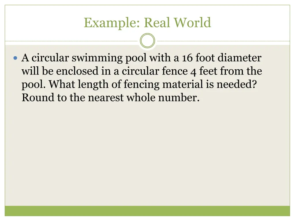 example real world 1