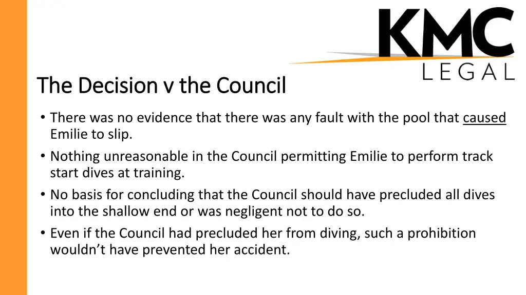 the decision v the council the decision