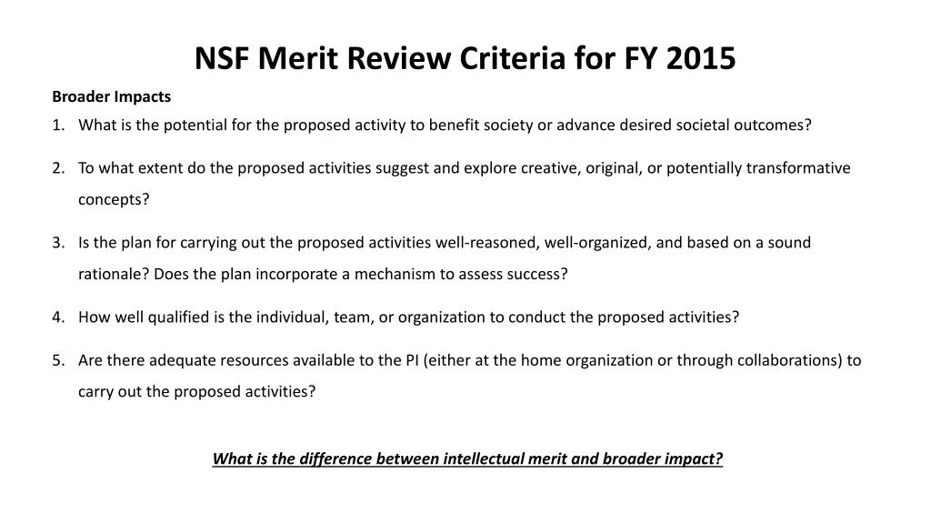 nsf merit review criteria for fy 2015 1