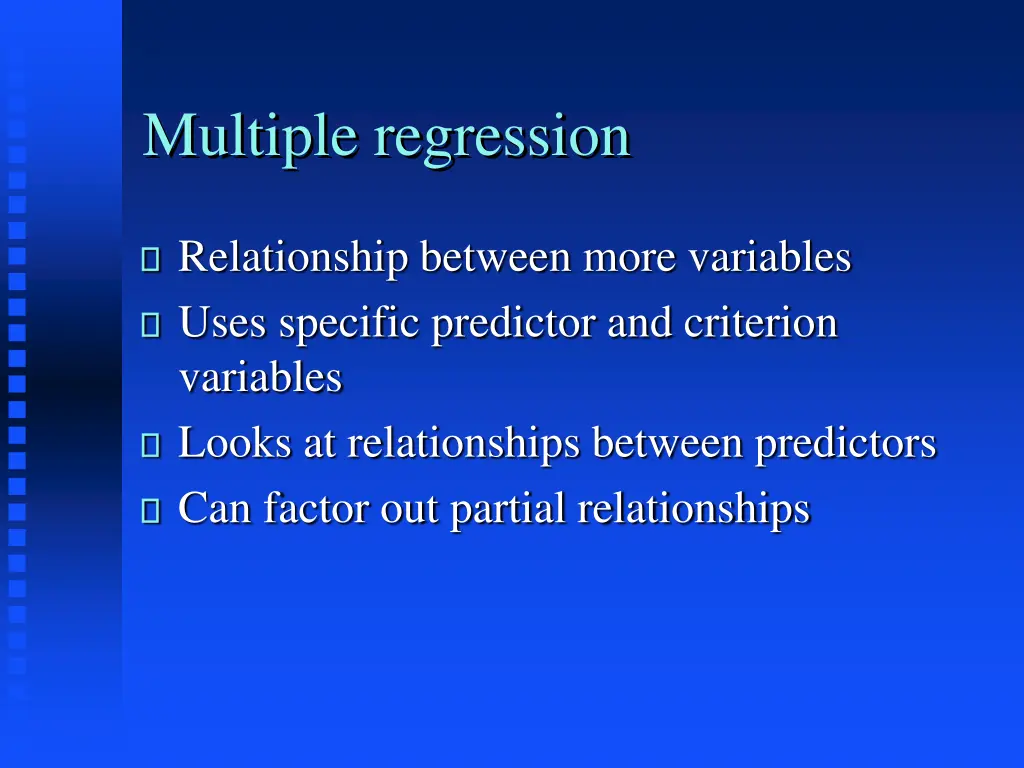 multiple regression