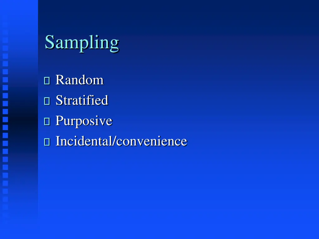 sampling