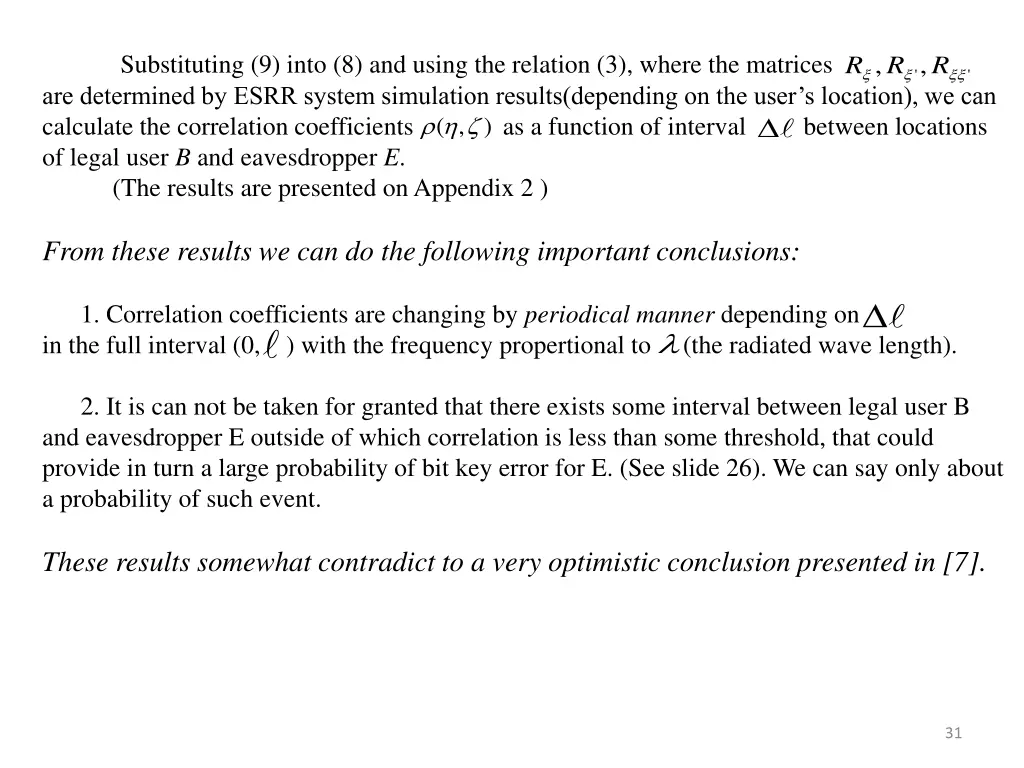 substituting 9 into 8 and using the relation