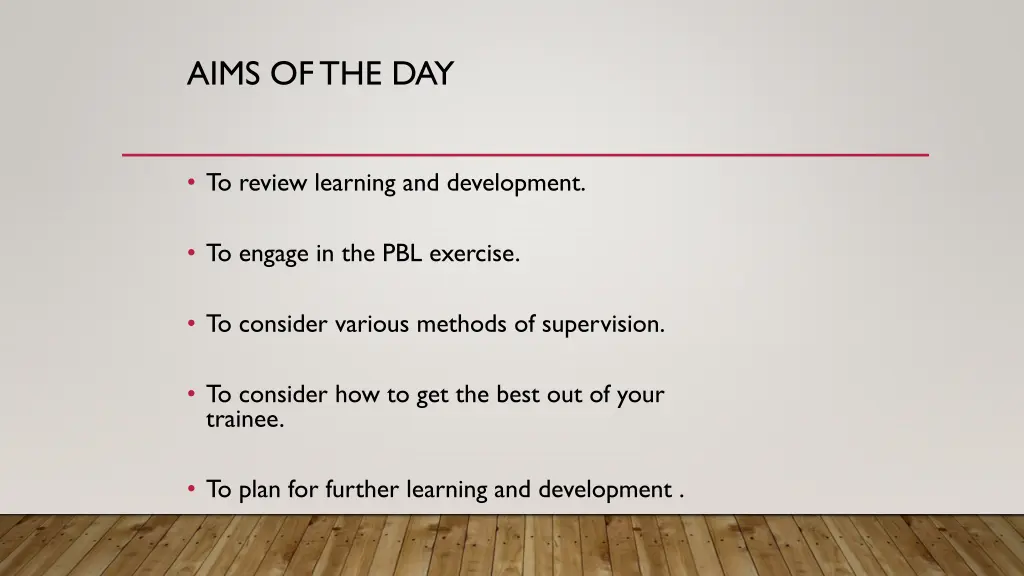 aims of the day
