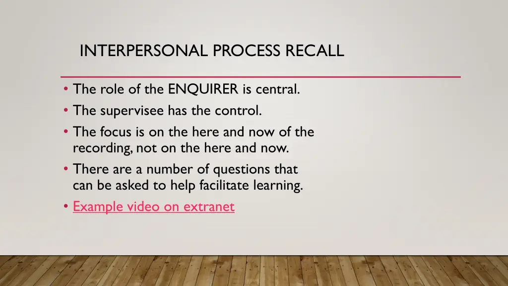 interpersonal process recall 2