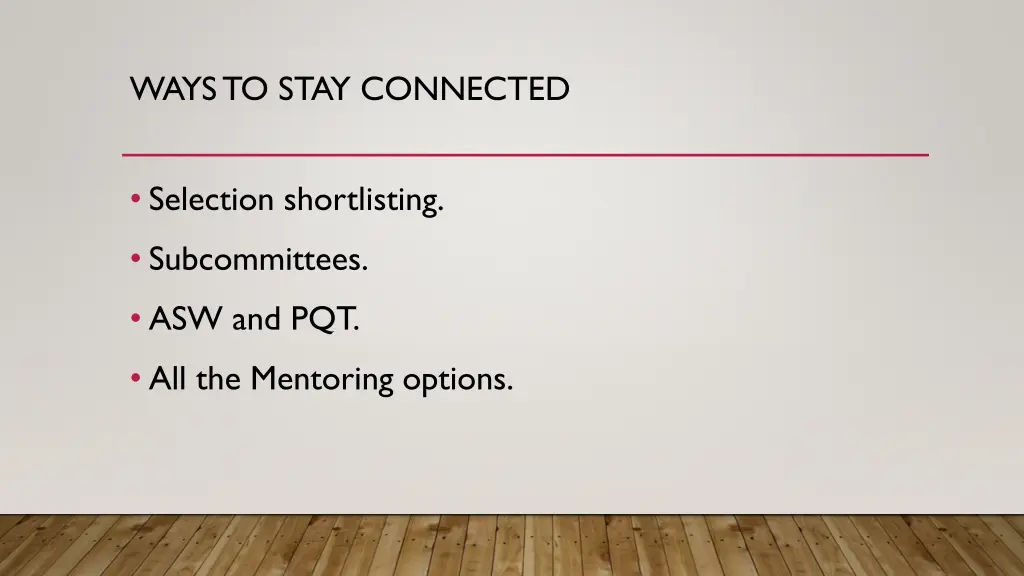 ways to stay connected