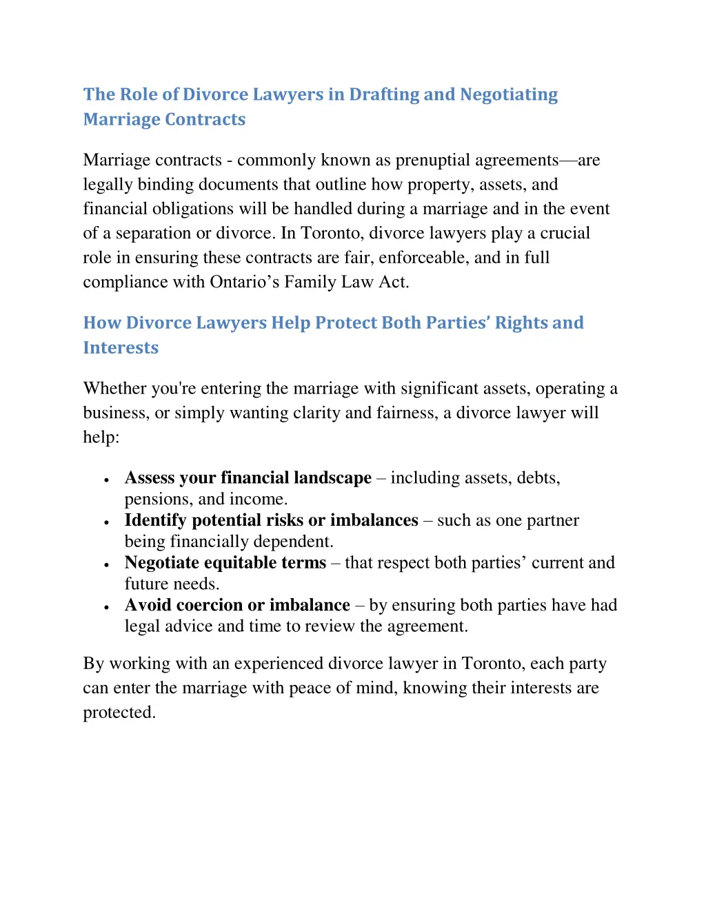 the role of divorce lawyers in drafting