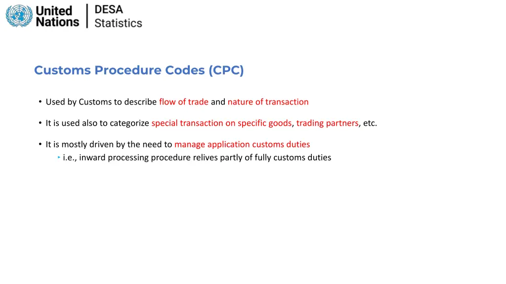 customs procedure codes cpc