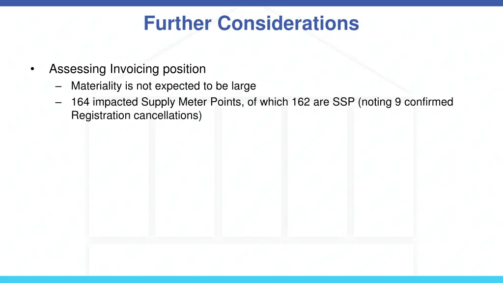 further considerations