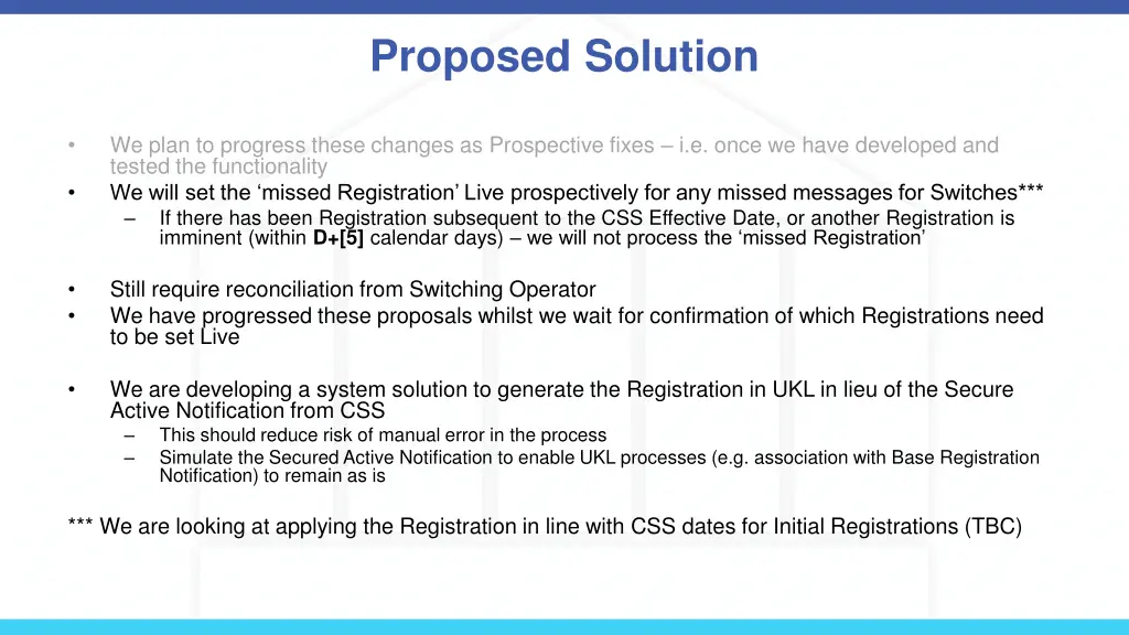 proposed solution