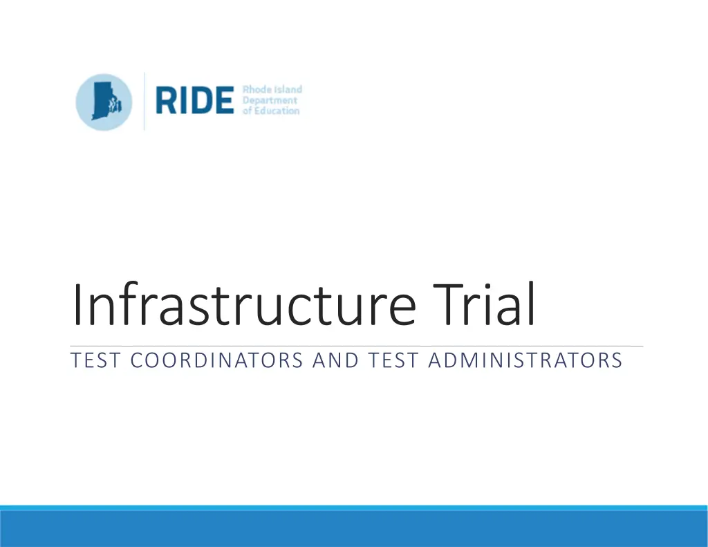 infrastructure trial test coordinators and test