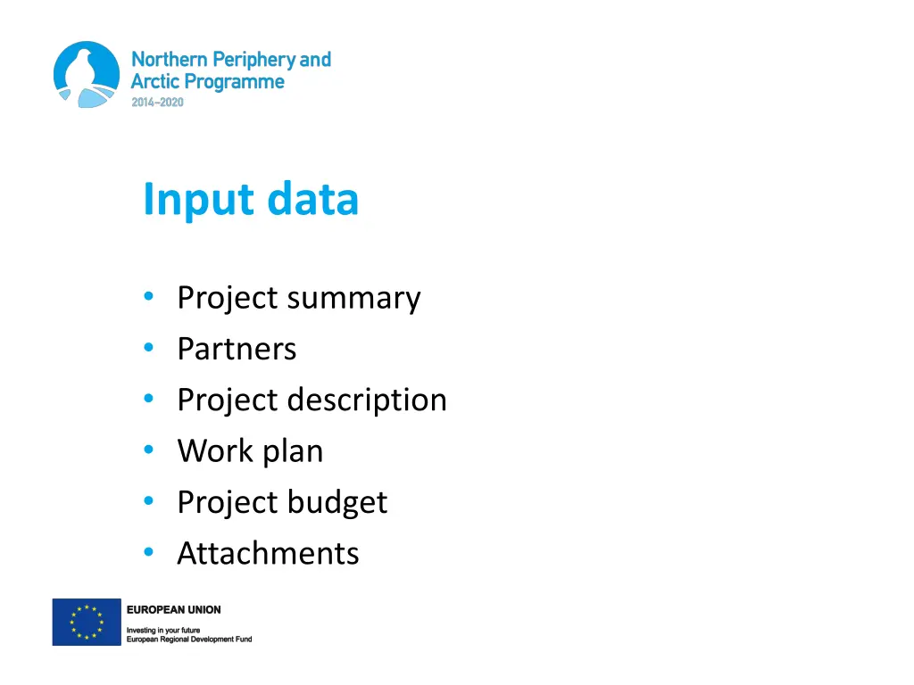input data
