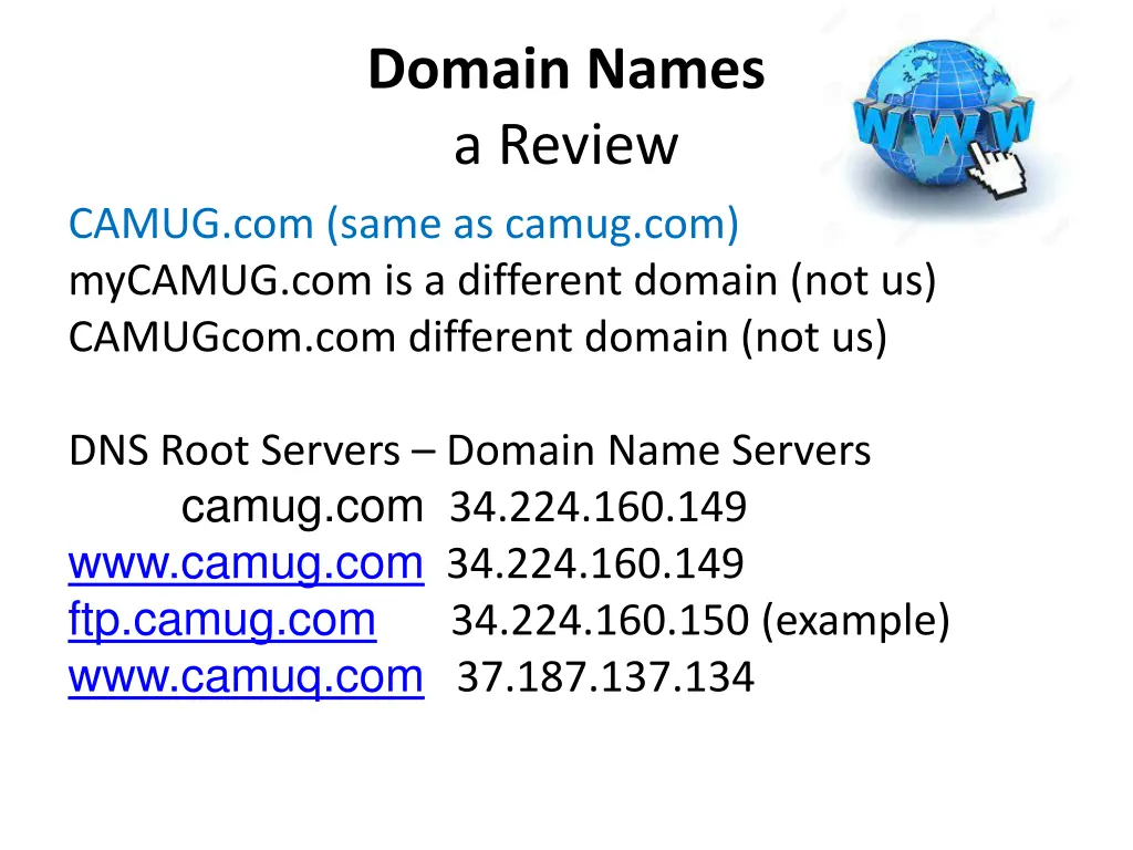 domain names a review