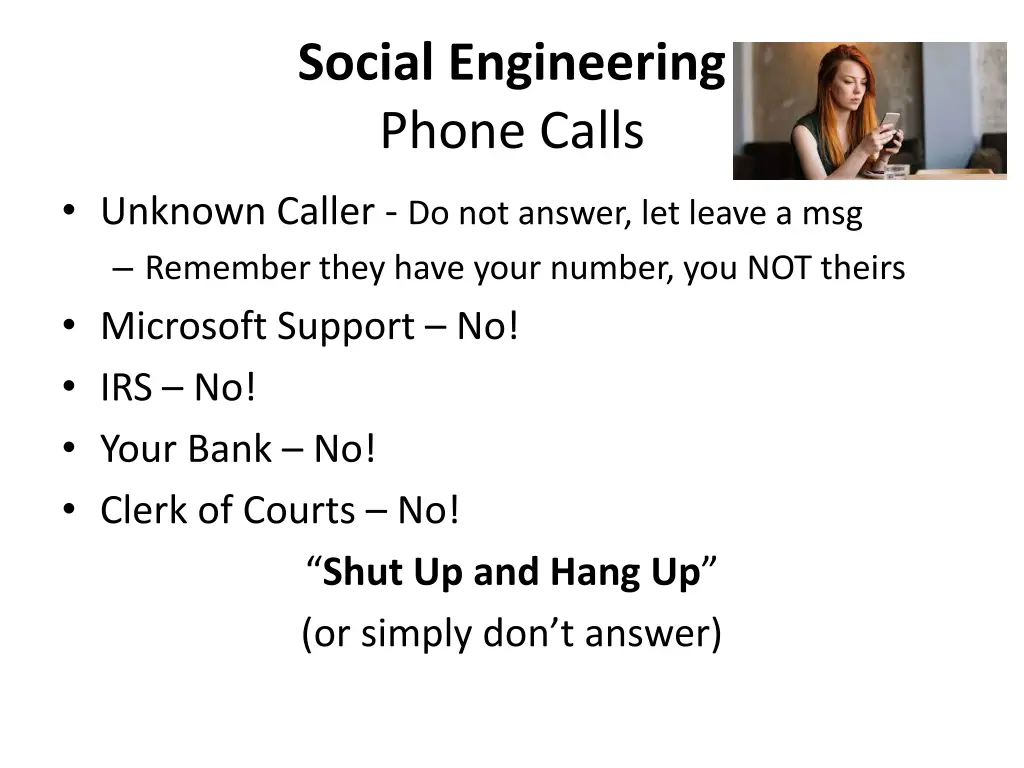 social engineering phone calls