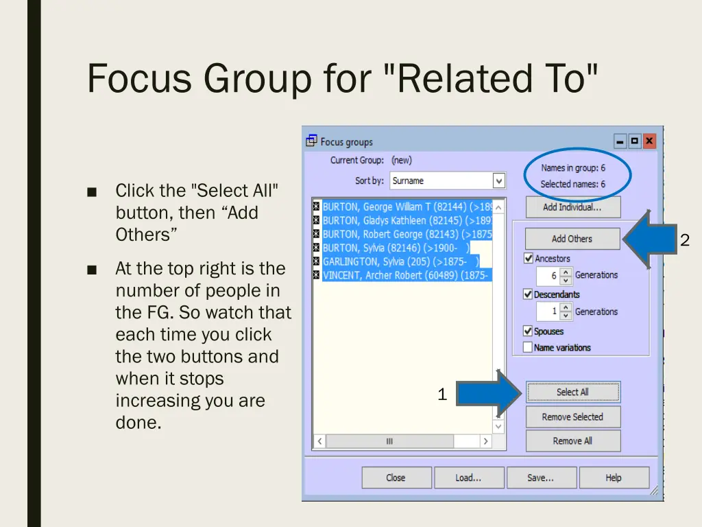 focus group for related to 6