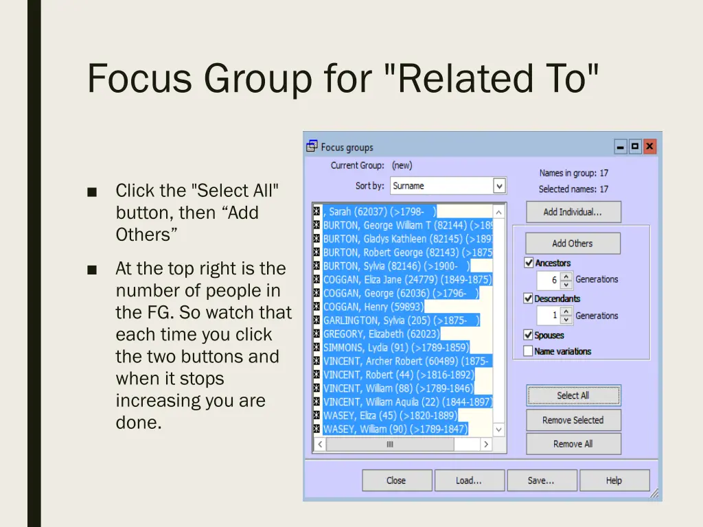 focus group for related to 7