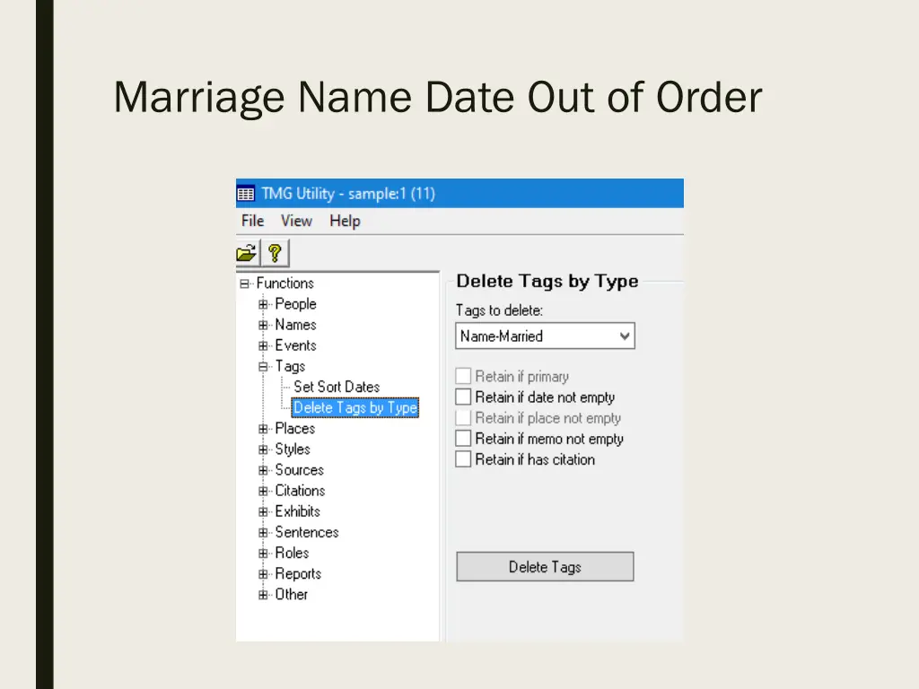 marriage name date out of order 1