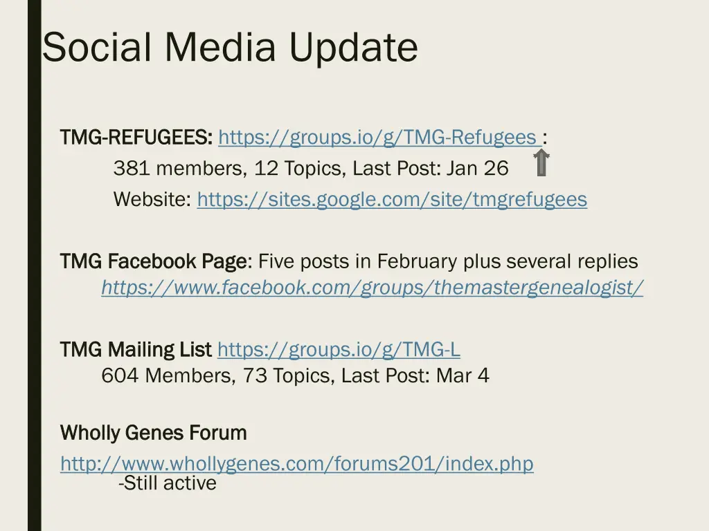 social media update 1
