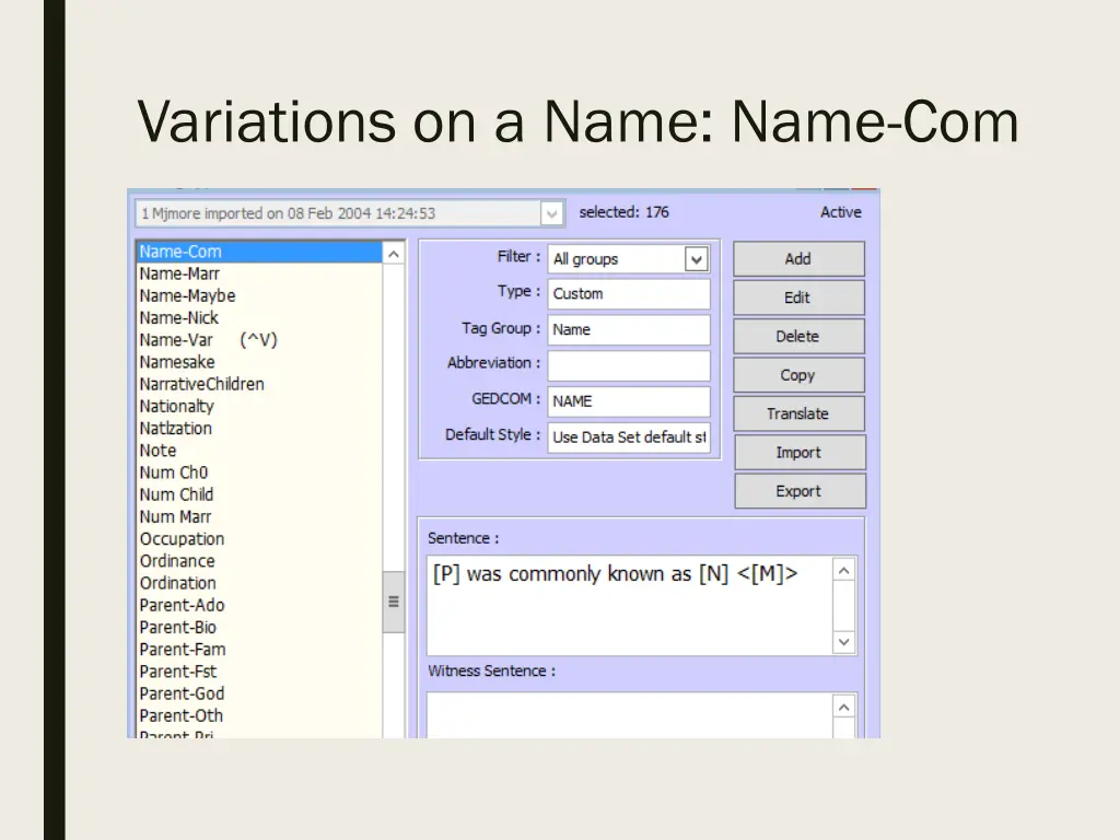 variations on a name name com