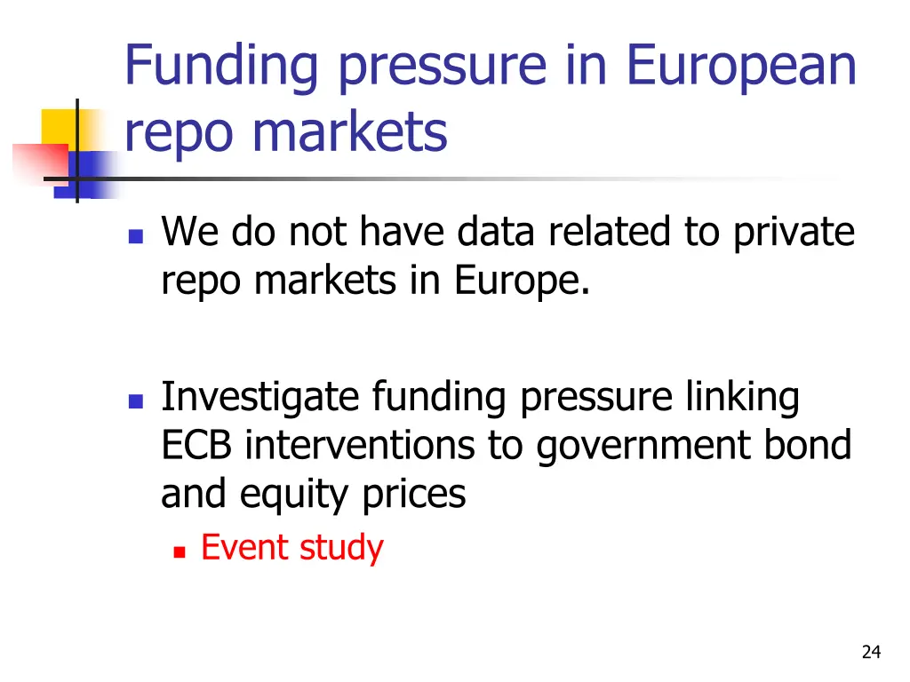 funding pressure in european repo markets