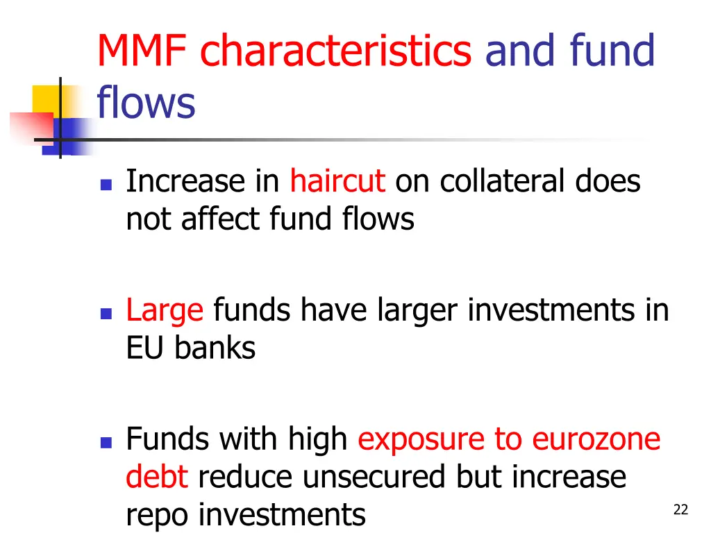 mmf characteristics and fund flows