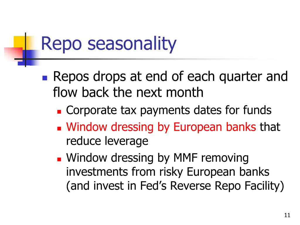 repo seasonality