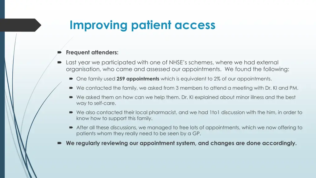 improving patient access 6