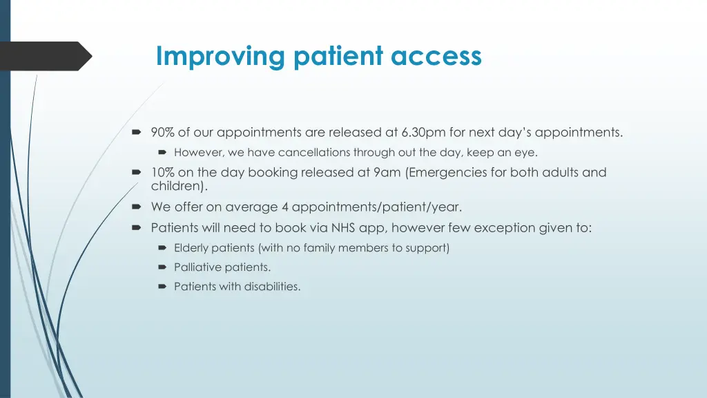 improving patient access
