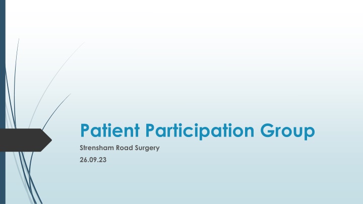 patient participation group strensham road surgery