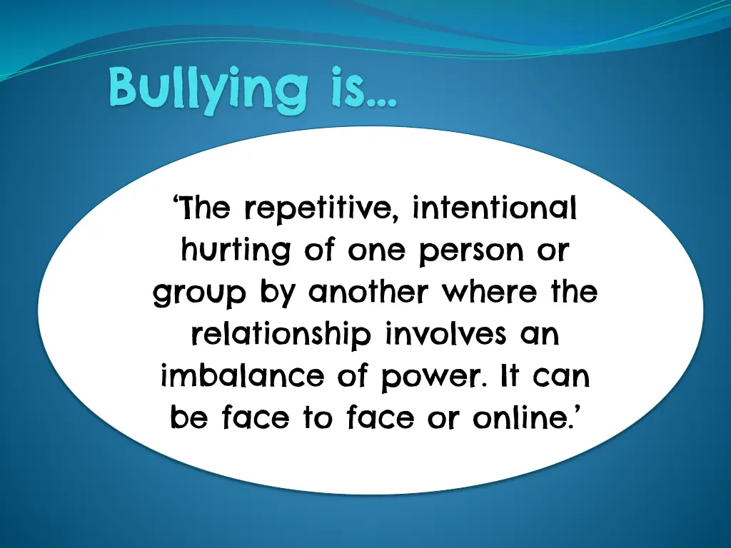 bullying is bullying is