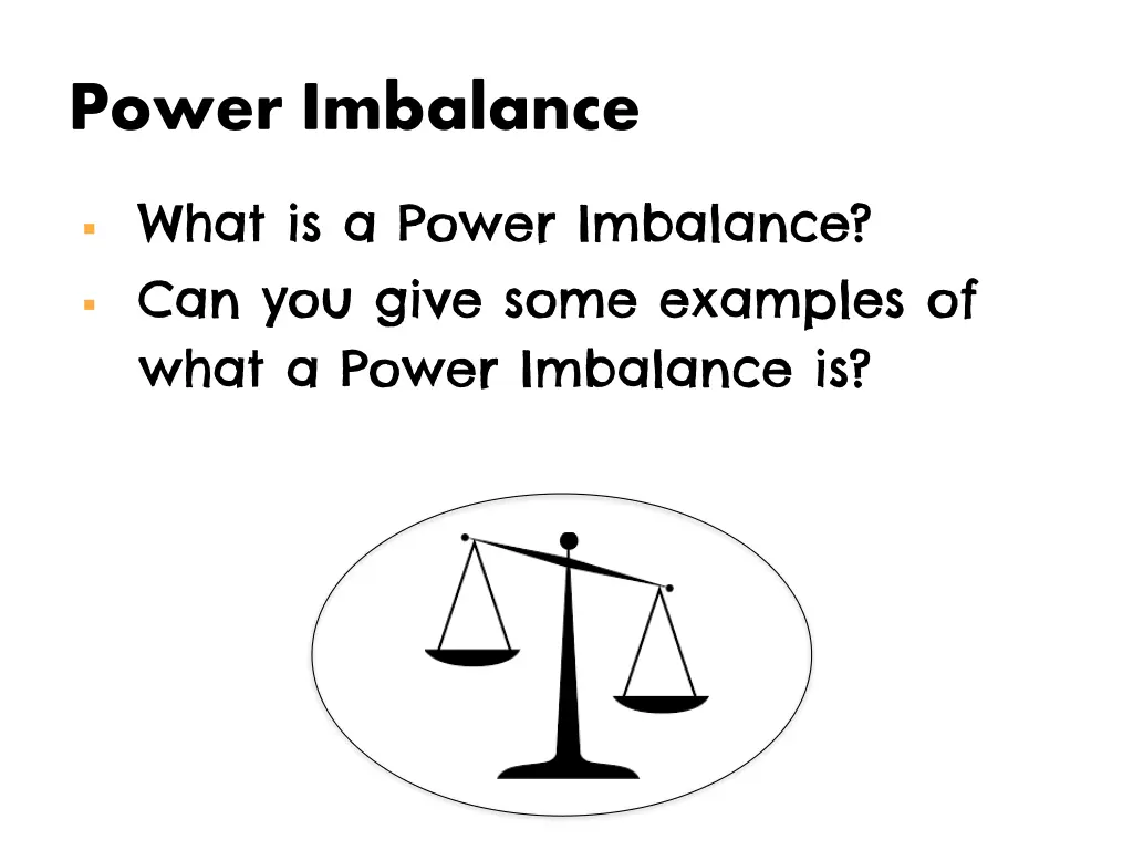 power imbalance