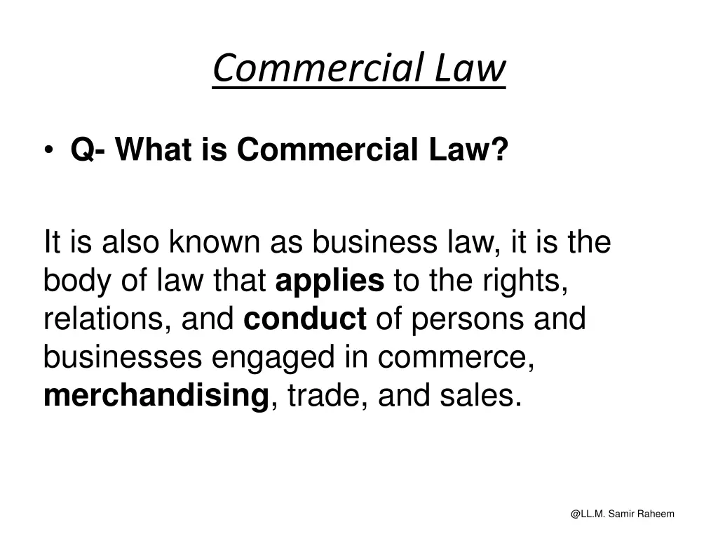 commercial law 1