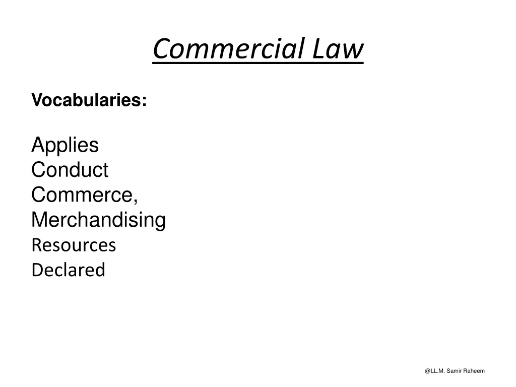 commercial law 2