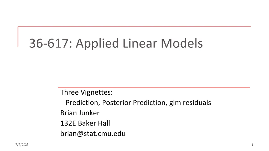 36 617 applied linear models