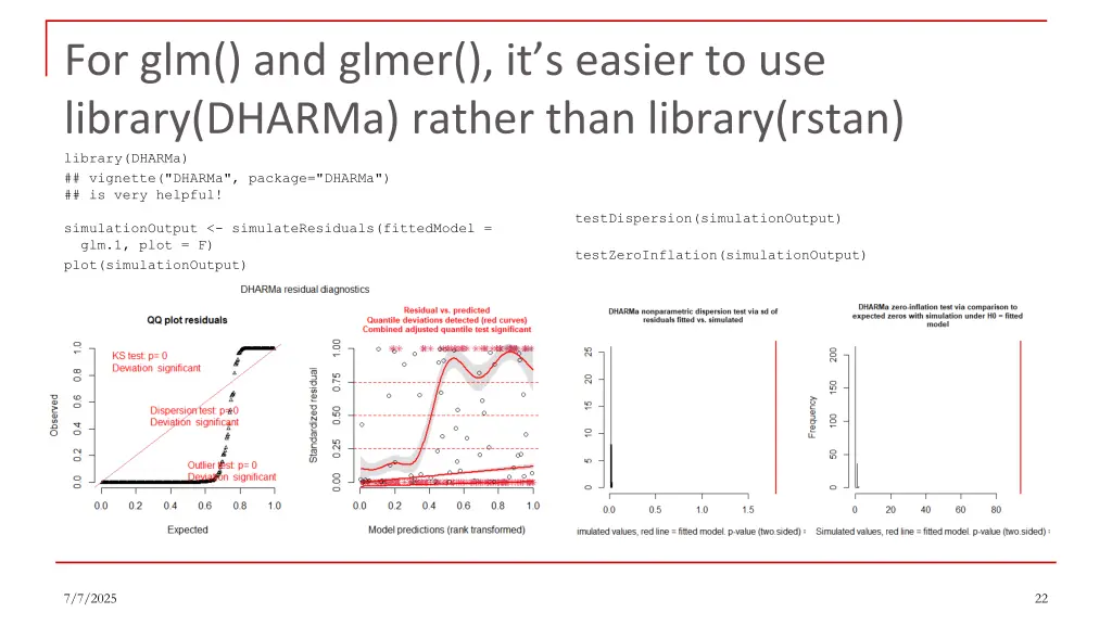 for glm and glmer it s easier to use library