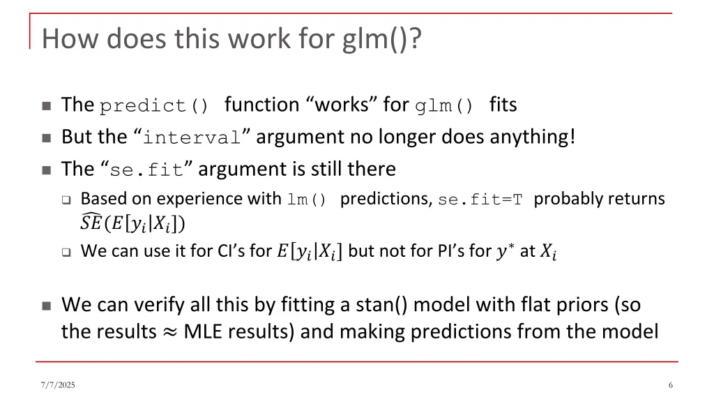 how does this work for glm