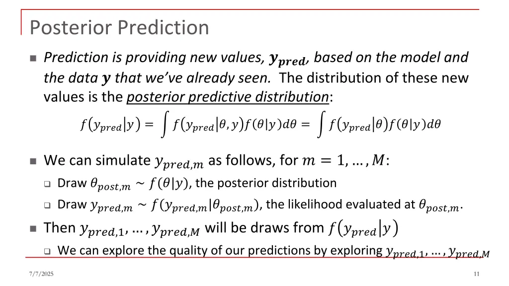 posterior prediction