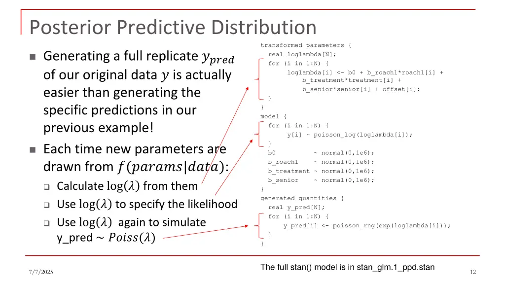 posterior predictive distribution