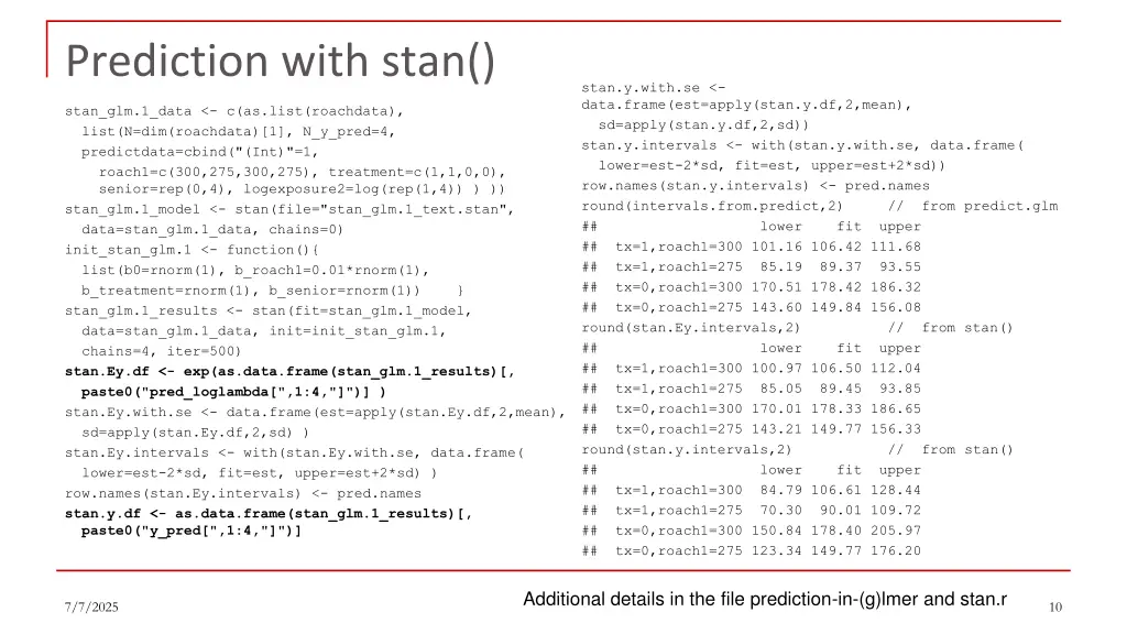 prediction with stan 1
