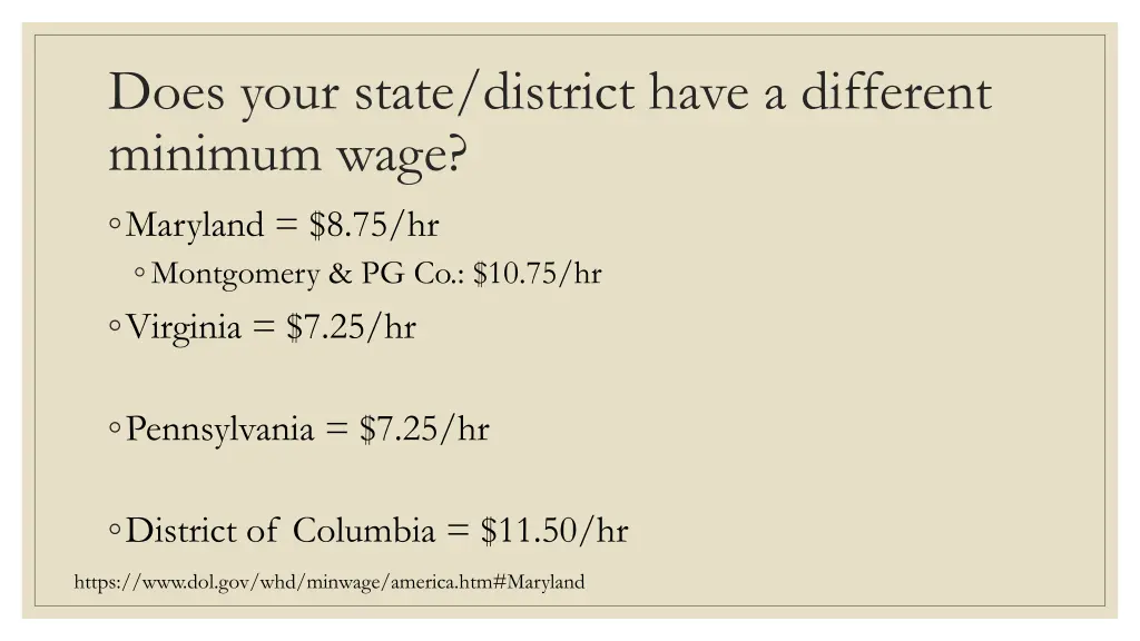 does your state district have a different minimum
